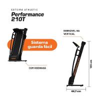 Esteira Elétrica Athletic Performance 210t 10km/h 100kg Compacta Dobrável 6 Amortecedores 7 Funções Bivolt - 3