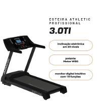 Esteira Profissional Athletic Amazon 3.0ti 25km/h Suporta150kg Inclinação Eletrônica 26 Programas 220V - 3