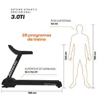 Esteira Profissional Athletic Amazon 3.0ti 25km/h Suporta150kg Inclinação Eletrônica 26 Programas 220V
