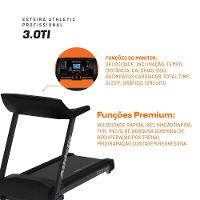 Esteira Profissional Athletic Amazon 3.0ti 25km/h Suporta150kg Inclinação Eletrônica 26 Programas 220V - 5
