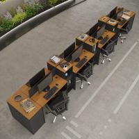 Estação De Trabalho 8 Lugares Tech Office 8 Mesas 6 Armários - Preto E Cedro Preto E Cedro - 1