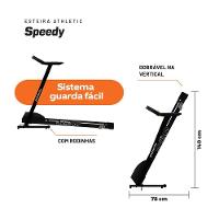 Esteira Elétrica Athletic Speedy 14km/h Motor 4.0 Hpm 120kg Suportados Dobrável Lona Ampla Bivolt - 3