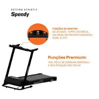Esteira Elétrica Athletic Speedy 14km/h Motor 4.0 Hpm 120kg Suportados Dobrável Lona Ampla Bivolt - 5