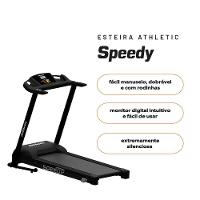 Esteira Elétrica Athletic Speedy 14km/h Motor 4.0 Hpm 120kg Suportados Dobrável Lona Ampla Bivolt - 6