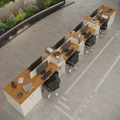 Estação De Trabalho 8 Lugares Tech Office 8 Mesas 6 Armários - Off White E Cedro Off White E Cedro