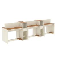 Estação De Trabalho 6 Lugares Office Tech 6 Mesas 4 Armários - Off White E Cedro Off White E Cedro - 3