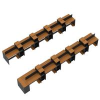 Estação De Trabalho 20 Lugares Office Tech 20 Mesas 16 Armár - Preto E Cedro Preto E Cedro - 3