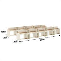 Estação De Trabalho 20 Lugares Tech Office 20 Mesas 16 Armár - Off White E Cedro Off White E Cedro - 2