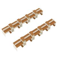 Estação De Trabalho 20 Lugares Tech Office 20 Mesas 16 Armár - Off White E Cedro Off White E Cedro - 3