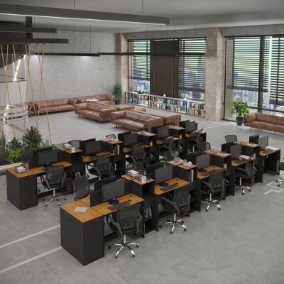 Estação De Trabalho 20 Lugares Office Tech 20 Mesas 16 Armár - Preto E Cedro Preto E Cedro
