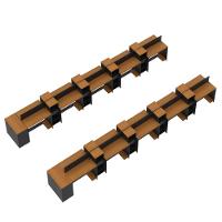 Estação De Trabalho 20 Lugares Office Tech 20 Mesas 16 Armár - Preto E Cedro Preto E Cedro - 2