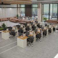 Estação De Trabalho 20 Lugares Office Tech 20 Mesas 16 Armár - Off White E Cedro Off White E Cedro - 1