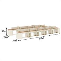 Estação De Trabalho 20 Lugares Office Tech 20 Mesas 16 Armár - Off White E Cedro Off White E Cedro - 2