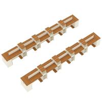 Estação De Trabalho 20 Lugares Office Tech 20 Mesas 16 Armár - Off White E Cedro Off White E Cedro - 3