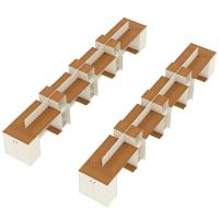 Estação De Trabalho 16 Lugares Office Tech 16 Mesas 12 Armár - Off White E Cedro Off White E Cedro - 3