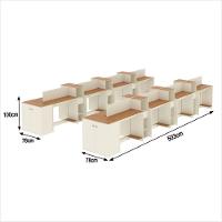 Estação De Trabalho 16 Lugares Office Tech 16 Mesas 12 Armár - Off White E Cedro Off White E Cedro - 2