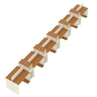 Estação De Trabalho 12 Lugares Tech Office 12 Mesas 10 Armár - Off White E Cedro Off White E Cedro - 3