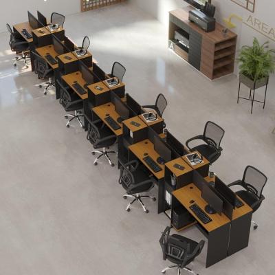 Estação De Trabalho 12 Lugares Tech Office 12 Mesas 10 Armár - Preto E Cedro Preto E Cedro