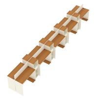 Estação De Trabalho 10 Lugares Tech Office 10 Mesas 8 Armári - Off White E Cedro Off White E Cedro