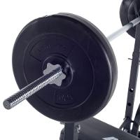 Estação De Musculação Athletic Advanced Banco Regulável Barras E 35kg Em Anilhas Para Treino Em Casa - 10