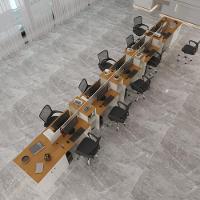 Estação De Trabalho 10 Lugares Tech Office 10 Mesas 8 Armári - Off White E Cedro Off White E Cedro - 1