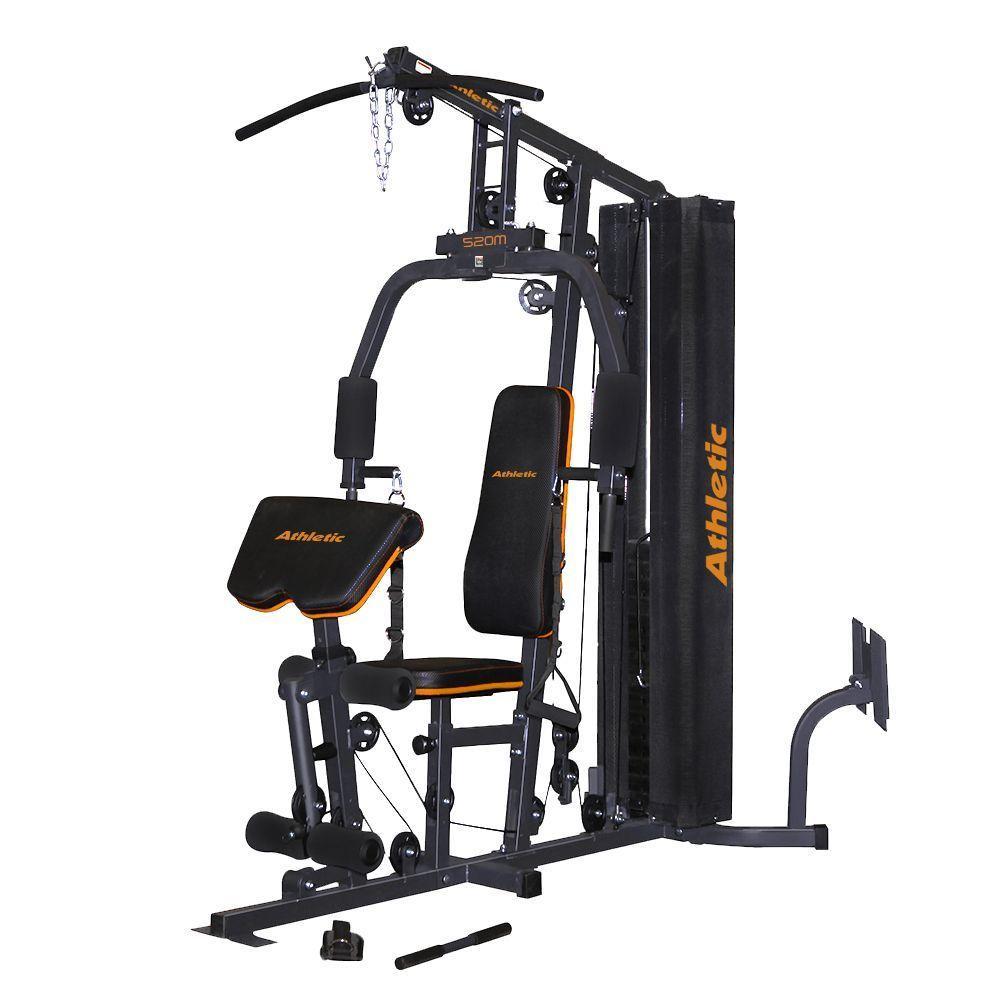 Estação De Musculação Athletic Power 520m 67,5kg Usuário 125kg +45 Exercícios Para Casa E Condomínio - 8
