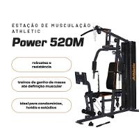 Estação De Musculação Athletic Power 520m 67,5kg Usuário 125kg +45 Exercícios Para Casa E Condomínio - 5