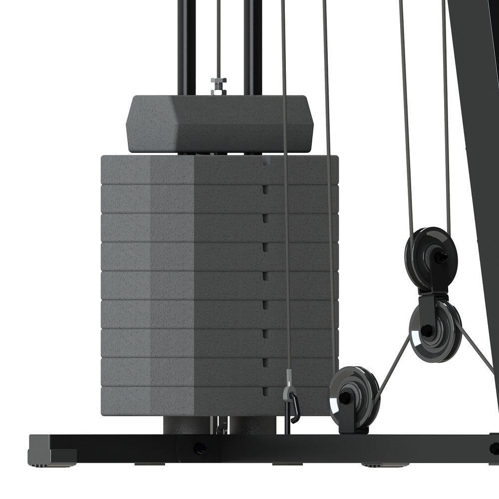 Estação De Musculação Athletic Force Com 45kg De Peso Suporta 120kg Residencial Treino Em Casa - 5