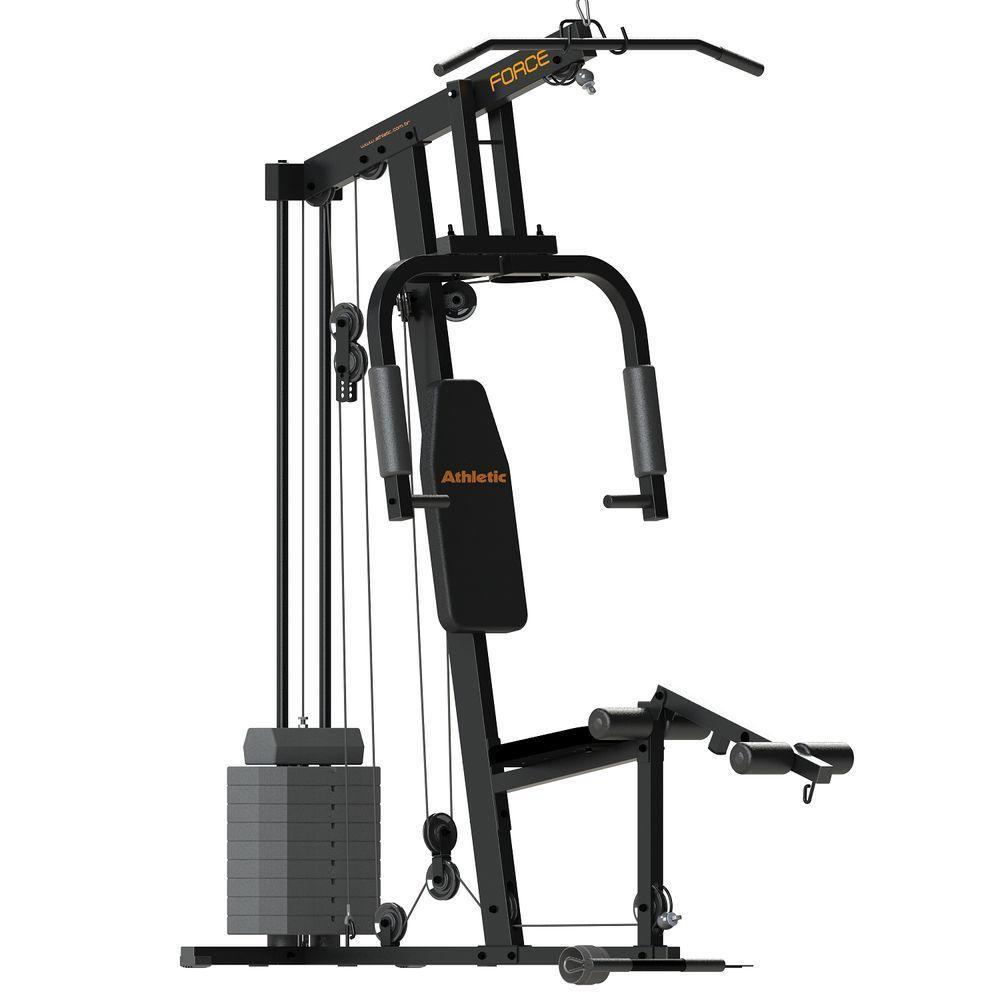 Estação De Musculação Athletic Force Com 45kg De Peso Suporta 120kg Residencial Treino Em Casa - 9