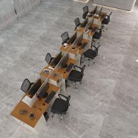 Estação De Trabalho 10 Lugares Office Tech 10 Mesas 8 Armári - Off White E Cedro Off White E Cedro - 1