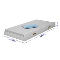 Beliche Heloisa Branco/Mel Com Escada E Grade De Proteção Com Cama Auxíliar Com 3 Colchões - 3