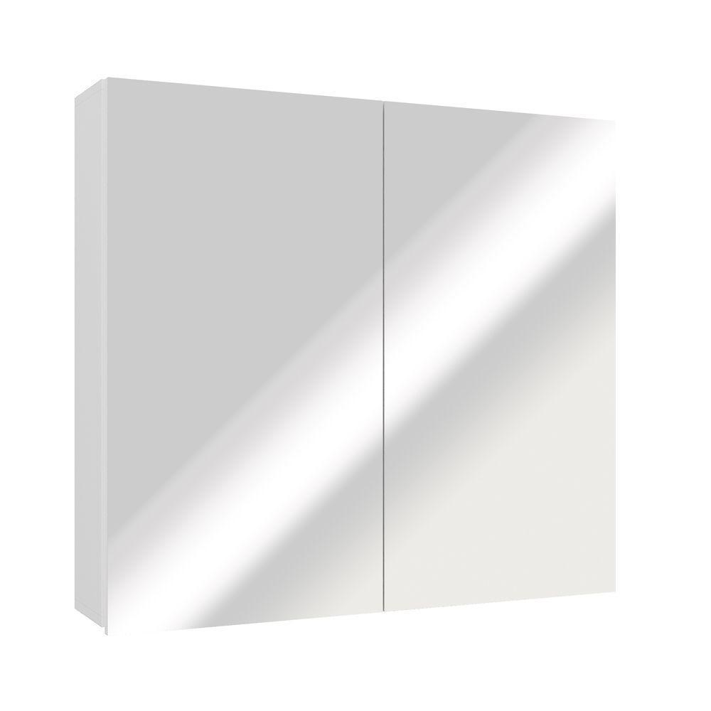 Espelheira De Banheiro Nature 90cm Estilare ESP4031 Branco Ls - 2