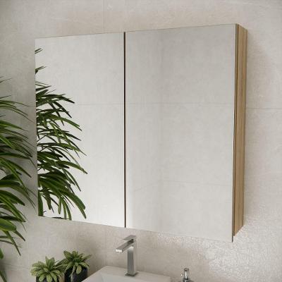 Espelheira De Banheiro Nature 90cm Estilare ESP4031 Carvalho