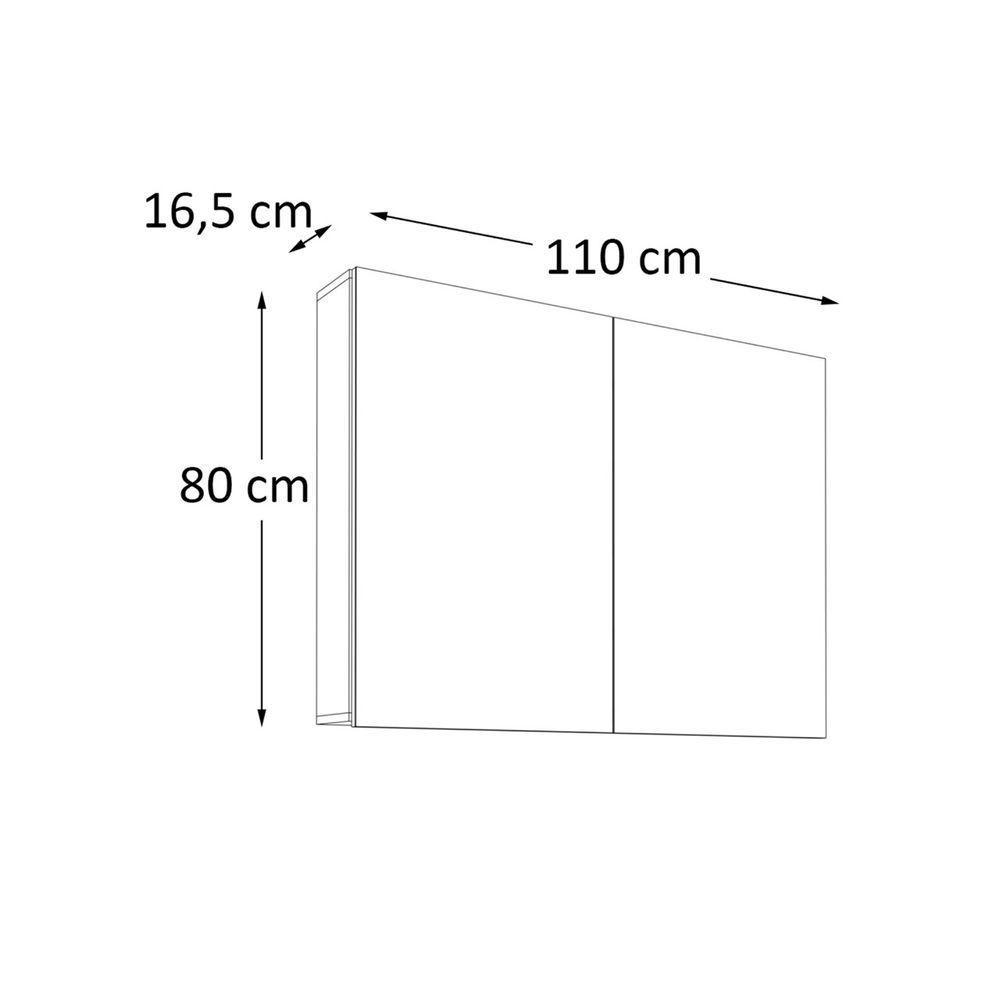 Espelheira De Banheiro Nature 110cm Estilare ESP4034 Carvalho - 4