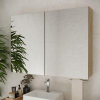 Espelheira De Banheiro Nature 110cm Estilare ESP4034 Carvalho - 1