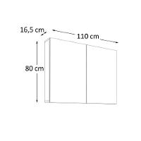 Espelheira De Banheiro Nature 110cm Estilare ESP4034 Carvalho