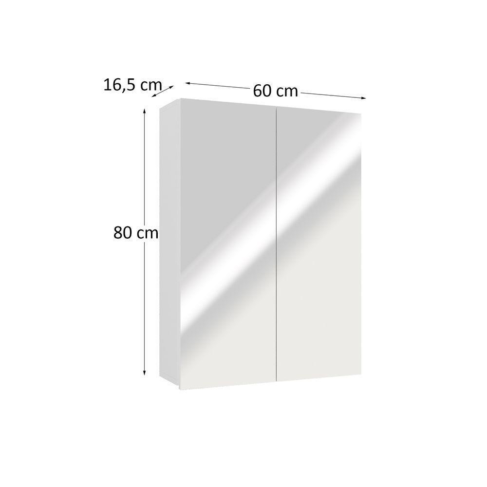 Espelheira De Banheiro Nature 60cm Estilare Esp4007 Branco Ls - 4