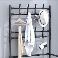 Estante 5 Prateleiras Arara Guarda Roupa Organizador Sapateira Cabideiro Gancho Rack Bolsa - 6