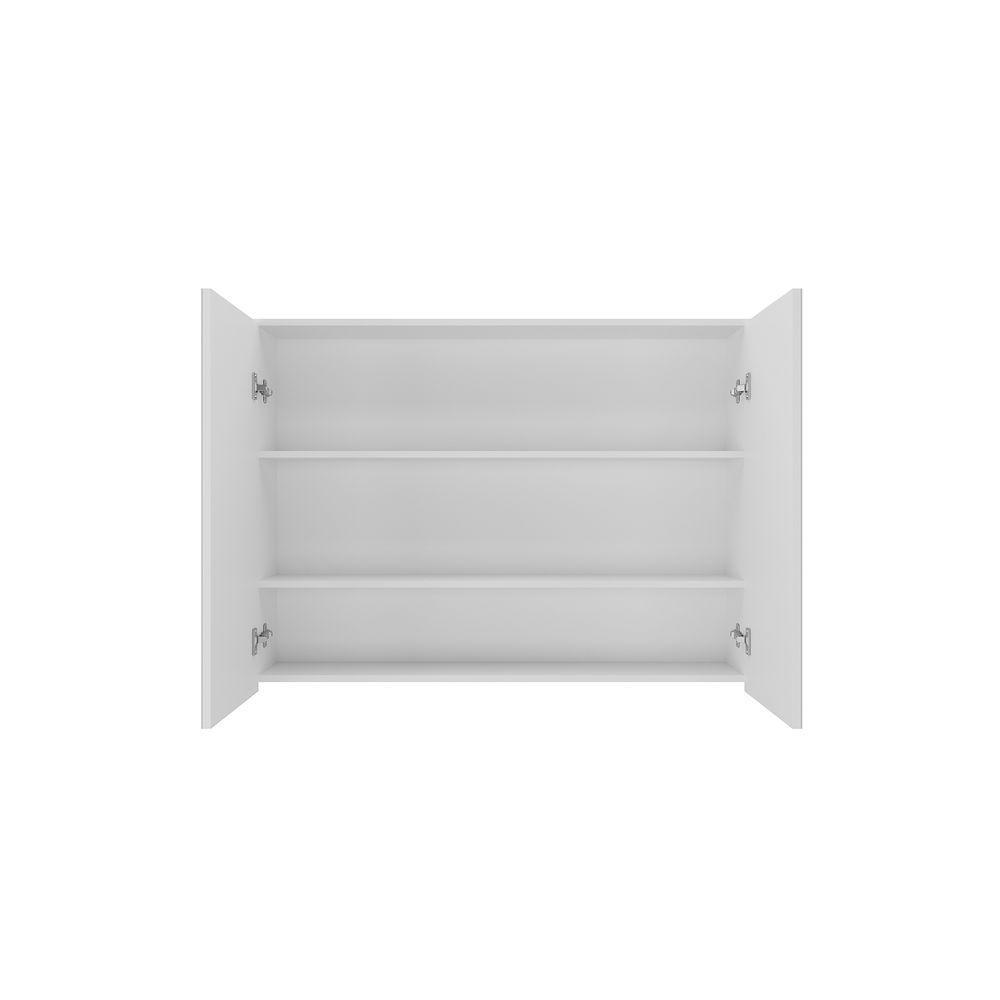 Espelheira De Banheiro Nature 110cm Estilare ESP4034 Branco Ls - 3