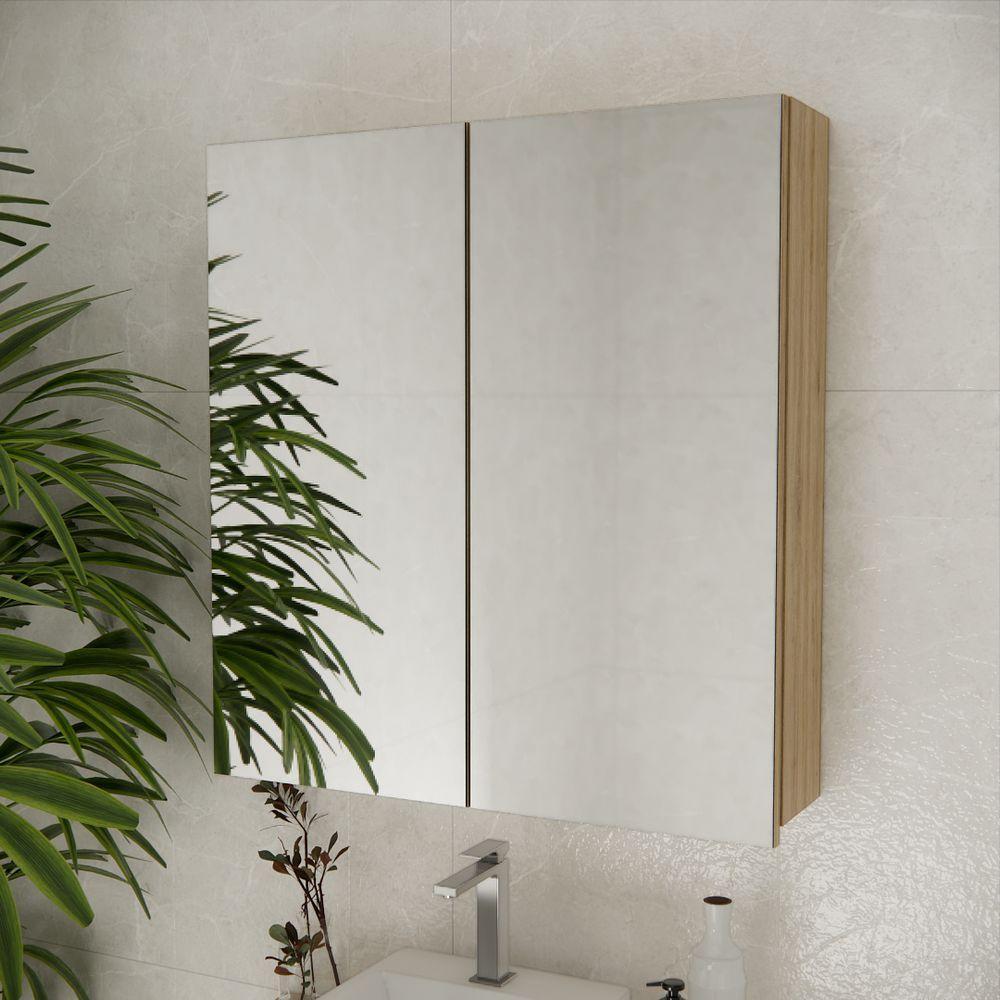 Espelheira De Banheiro Nature 75cm Estilare ESP4010 Carvalho - 1