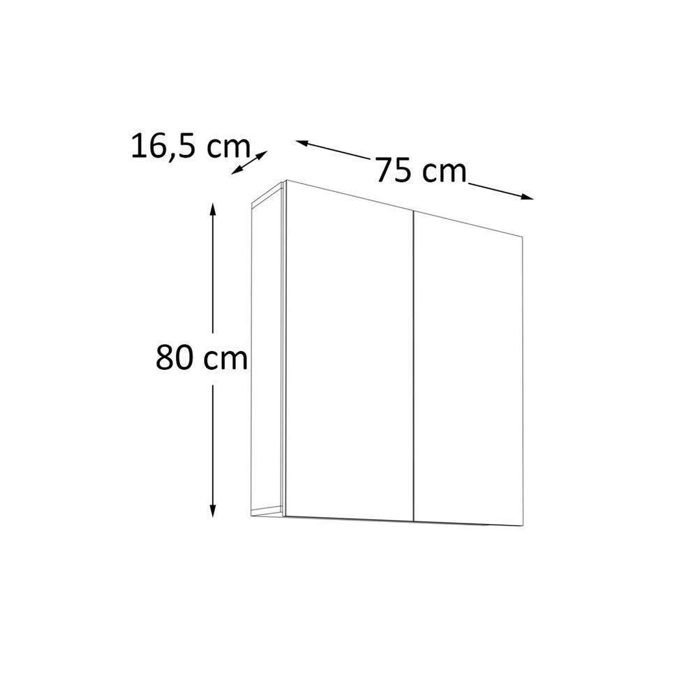 Espelheira De Banheiro Nature 75cm Estilare ESP4010 Carvalho - 4