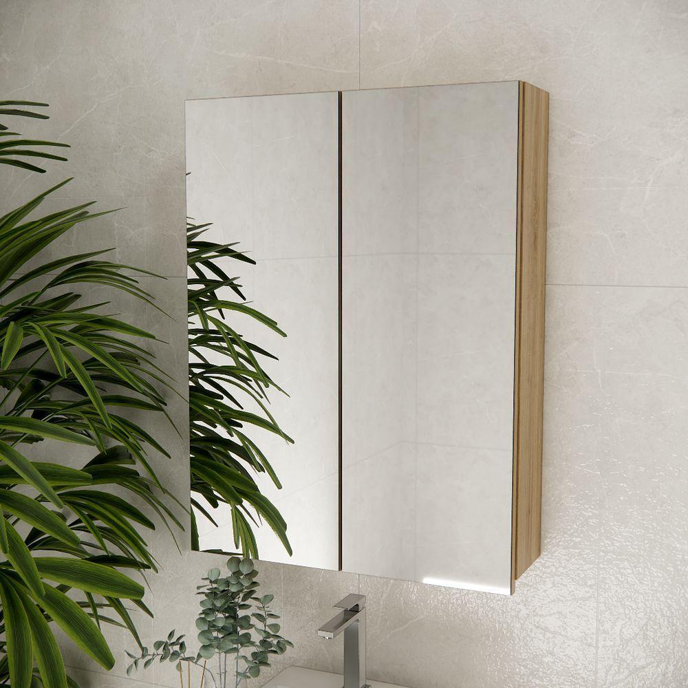 Espelheira De Banheiro Nature 60cm Estilare Esp4007 Carvalho - 1