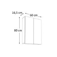 Espelheira De Banheiro Nature 60cm Estilare Esp4007 Carvalho