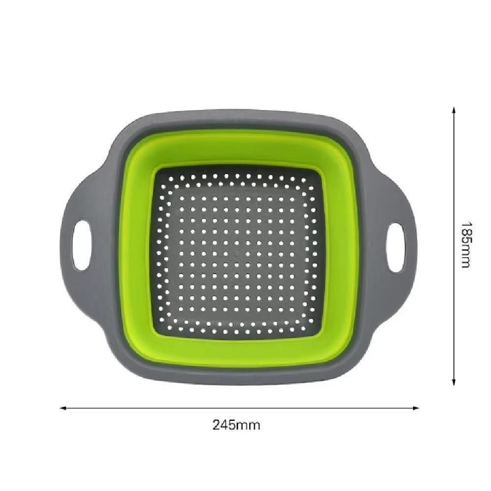 Escorredor Macarrao Legumes Silicone Retratil Cesto Multiuso Alimentos Massas Frutas Com Alca - 8