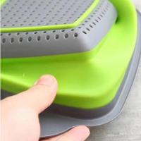 Escorredor Macarrao Legumes Silicone Retratil Cesto Multiuso Alimentos Massas Frutas Com Alca - 6