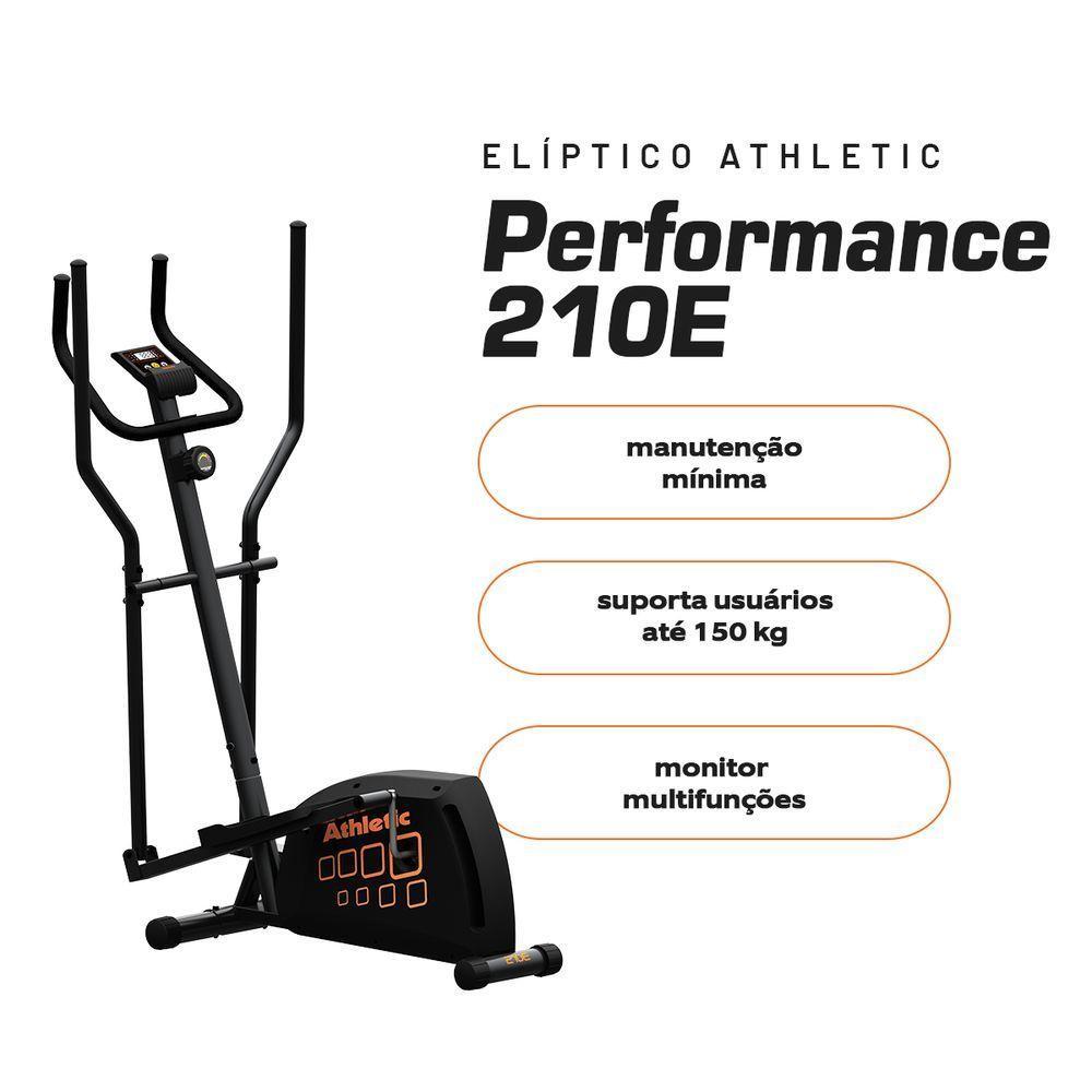 Elíptico Athletic Performance 210e 150kg 8 Níveis De Esforço Com Monitor Uso Residencial - 2