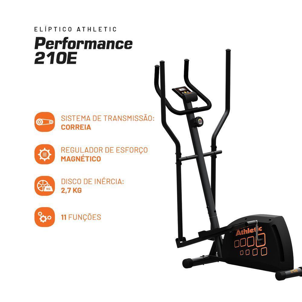 Elíptico Athletic Performance 210e 150kg 8 Níveis De Esforço Com Monitor Uso Residencial - 3