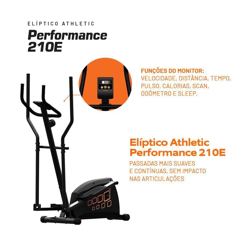 Elíptico Athletic Performance 210e 150kg 8 Níveis De Esforço Com Monitor Uso Residencial - 4