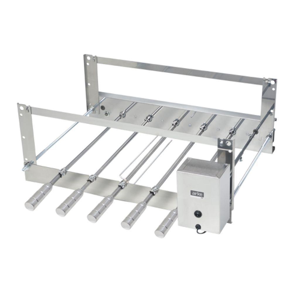 Churrasqueira Giratória Rotativa Aço Inox Cris 05 Espetos Bivolt - 1