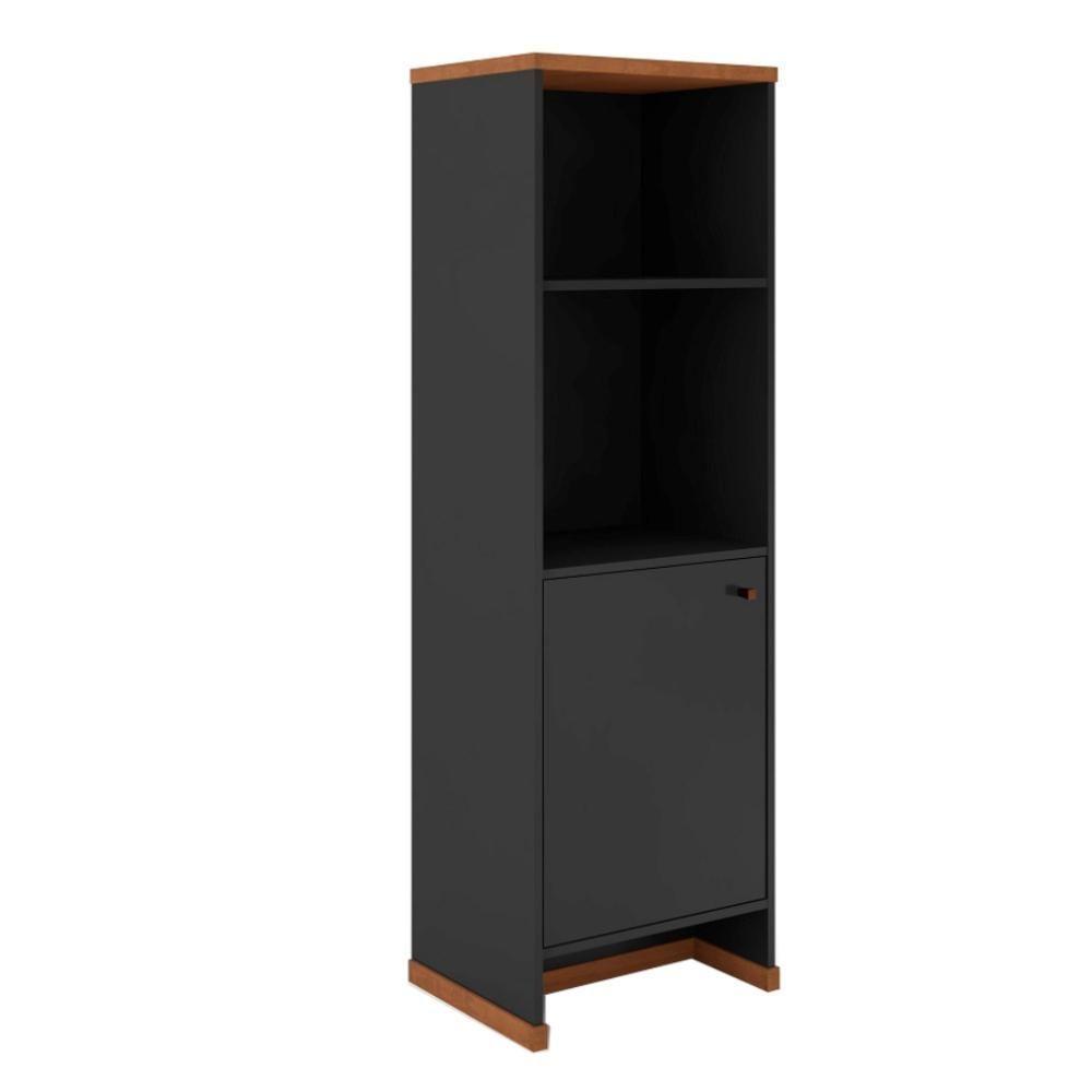 Conjunto Sala De Jantar 2 Peças - Aparador E Estante Verbena - Preto/naturale Preto/naturale - 8